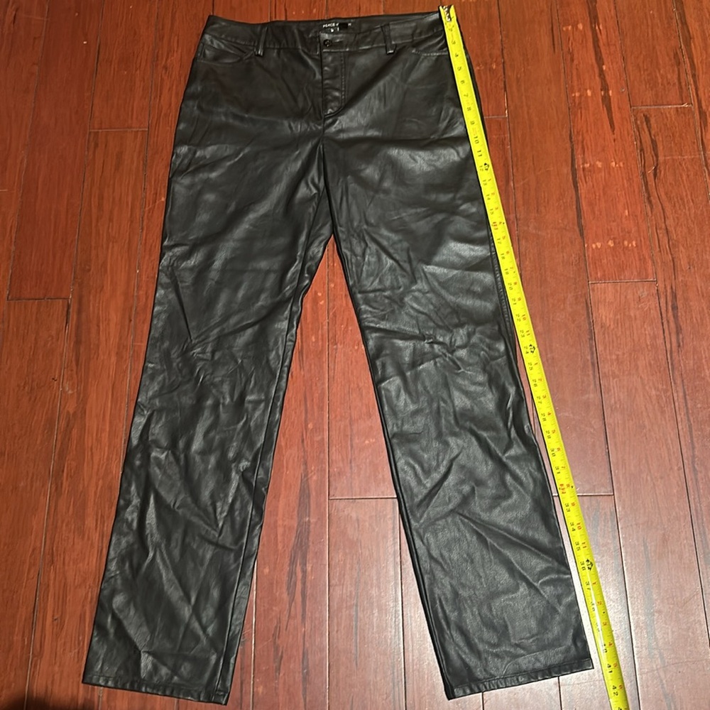 Peace of Cloth Black Faux Leather Jeans Size 10 NWT - Picture 10 of 15